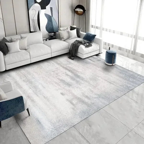 Moderno simples sala de estar decoração tapete grande área macia lounge tapete cinza nórdico para o quarto lavável anti-deslizamento tapete