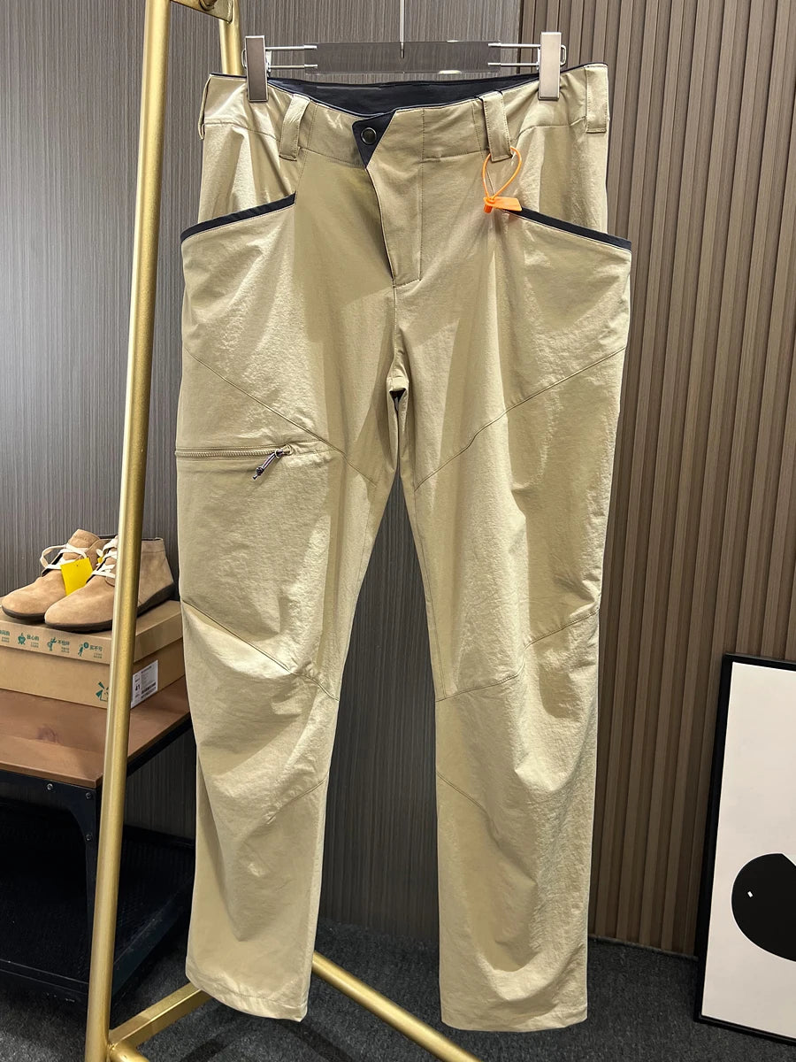 Calças Casuais Masculinas de Verão e Primavera, Resistentes à Água, com Corte 3D, Respiráveis, para Escalada ao Ar Livre, Est...