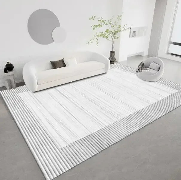 Moderno simples sala de estar decoração tapete grande área macia lounge tapete cinza nórdico para o quarto lavável anti-deslizamento tapete