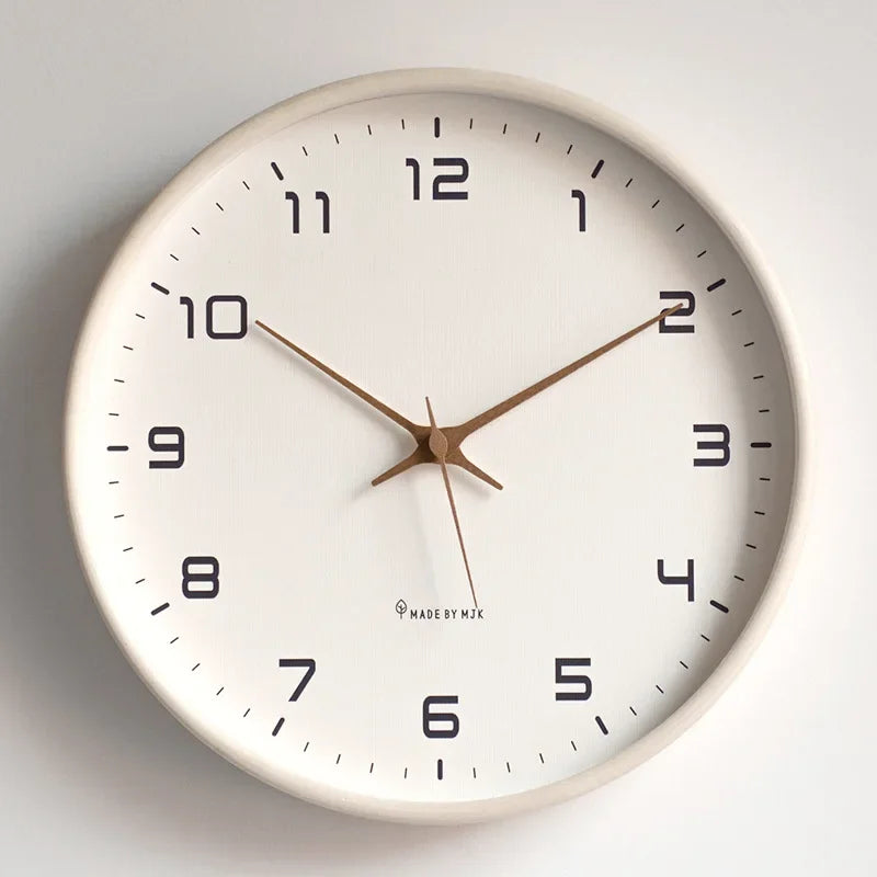 Relógio de parede de madeira estilo europeu nórdico design moderno nordic minimalista madeira mudo relógio de parede sala estar cozinha decoração casa