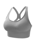 Sutiã esportivo sem costura confortável e respirável push up para ioga @ W4