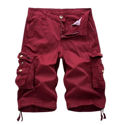 Calções de carga de algodão dos homens verão militar do exército tático homme shorts masculino casual streetwear multi-bolso carga shorts