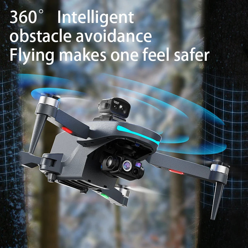 Novo Drone GPS L200 Plus de Fábrica com Câmera Profissional 4K HD, Lente Dupla e Gimbal de 3 Eixos 360 °   Quadcopter RC com Evitação de Obstáculos a Laser e Motor Sem Escovas