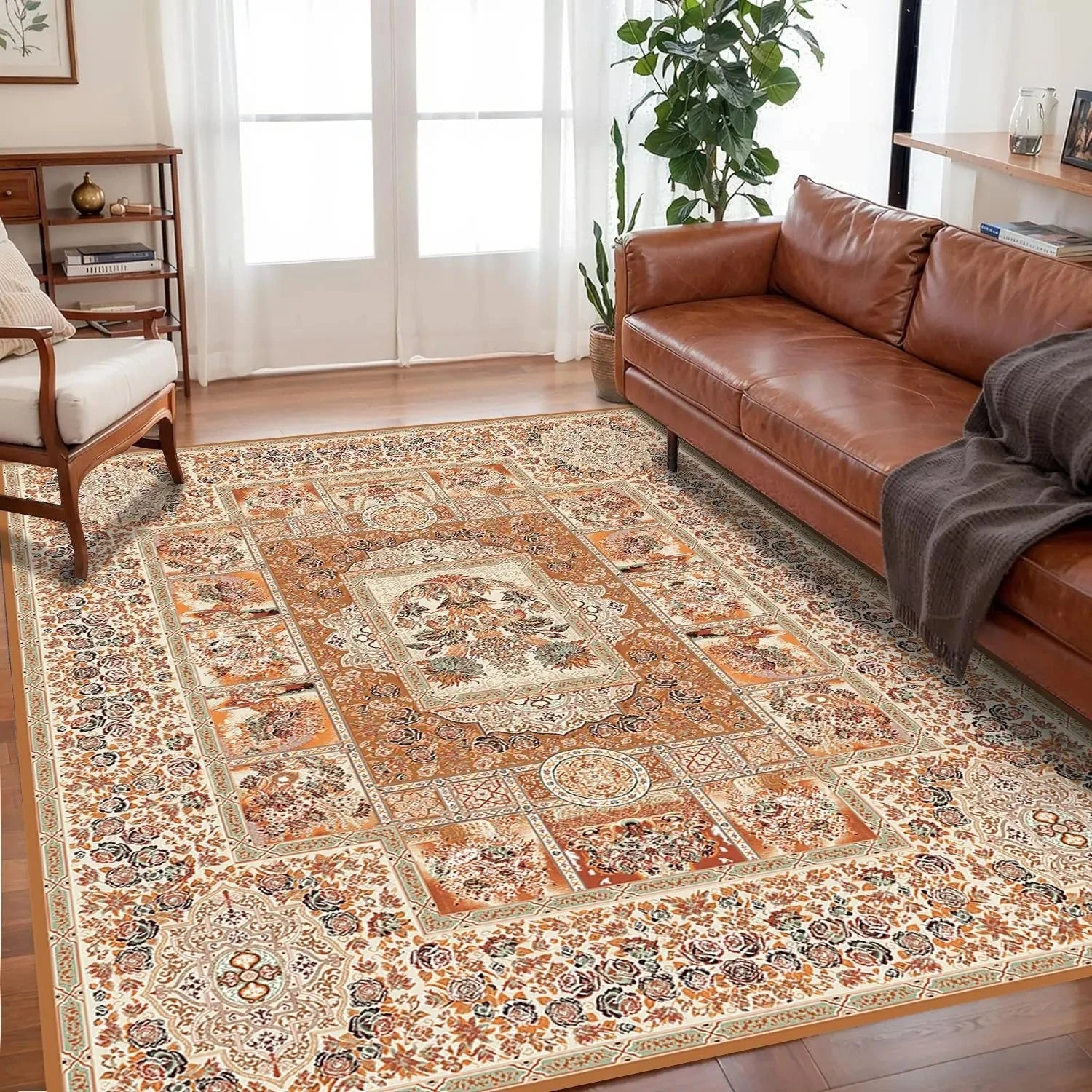 Vikama boêmio cristal veludo tapete antiderrapante para sala de estar, piso quarto tapetes tamanho grande, tapetes de sofá, estudo, decoração de casa