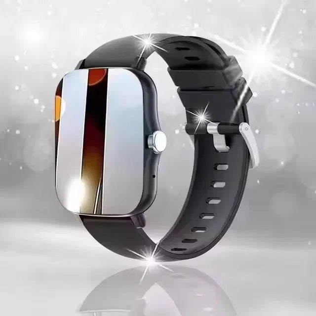 Relógio inteligente com tela de toque completa, chamada, lembrete de mensagens, controle de música e outras funções, compatível com iPhone/android mo