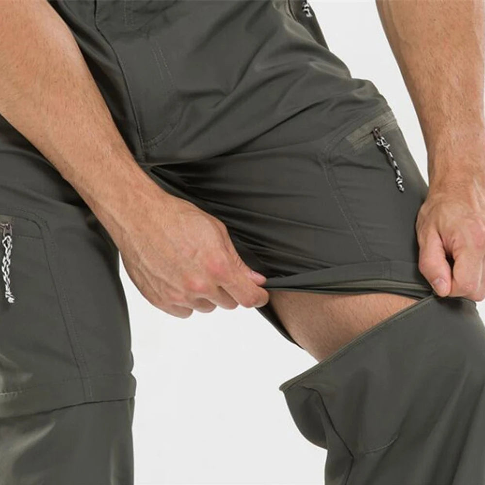 Calças de verão de secagem rápida podem removíveis para shorts homens tático caminhadas esporte respirável viagem pesca acampamento trekking calças
