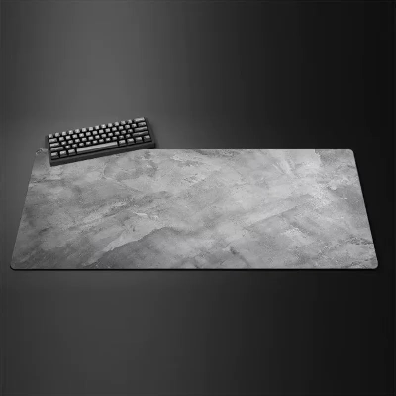 Tapete de mouse cinza grande/pequeno overlocked mousepad xxl teclado de mesa almofada de mesa série cinza tapete de mesa de jogo acessórios de computador