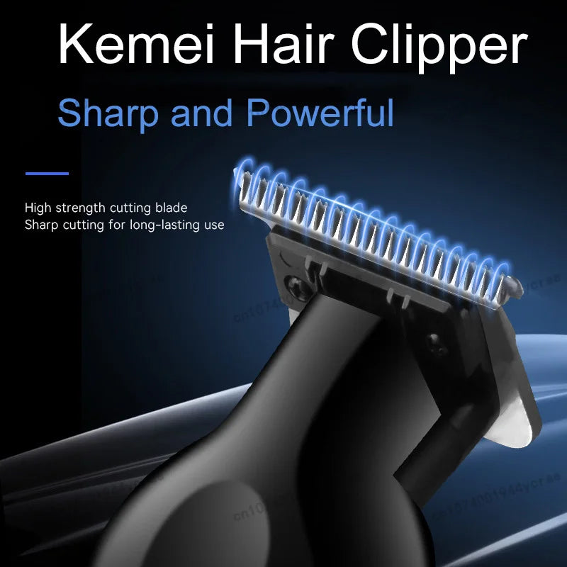 Máquina de Corte Profissional Kemei KM-1995 KM-2293 KM-T95, Aparador de Cabelo Elétrico com Display LCD