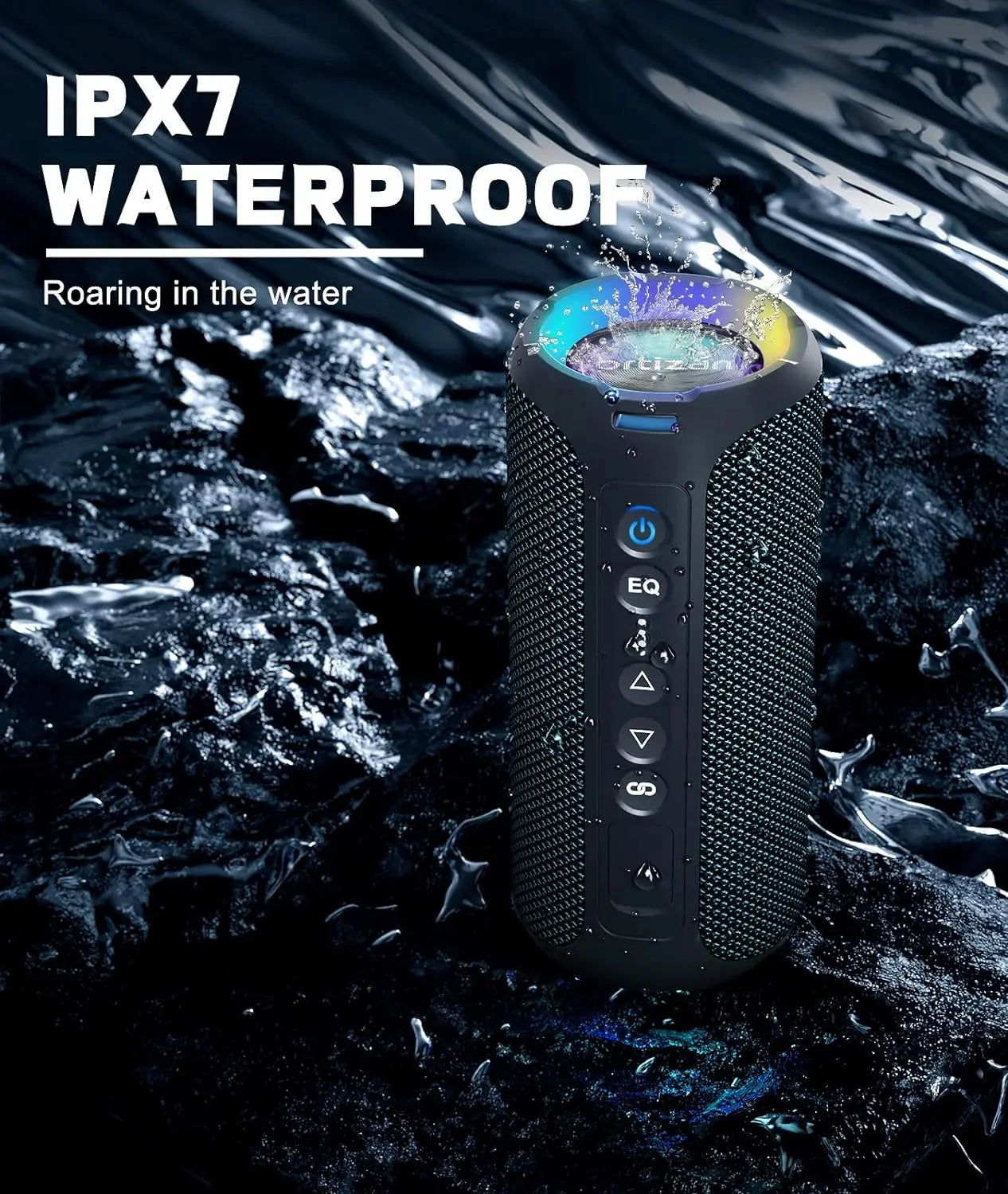 Ortizan alto-falantes bluetooth 40w graves aprimorados portátil ao ar livre sem fio alto-falante 30 horas ip7 à prova dip7 água chuveiro alto-falante bluetooth 5.3