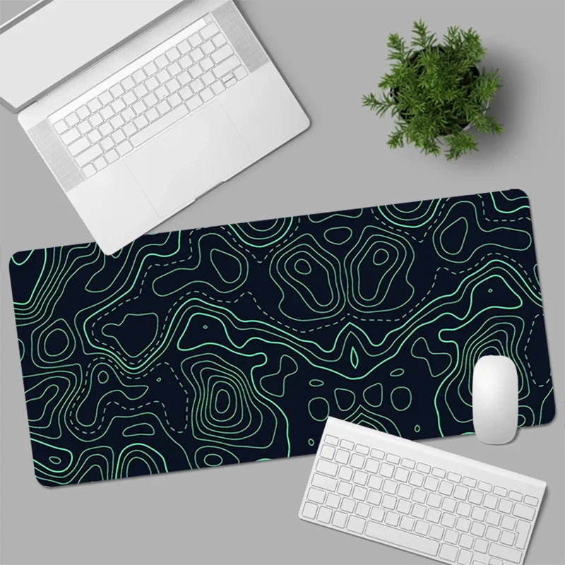 Preto e branco mouse pad grande acessórios de jogos de computador mousepads tapetes de mesa tapete antiderrapante portátil macio mouse pad mouse