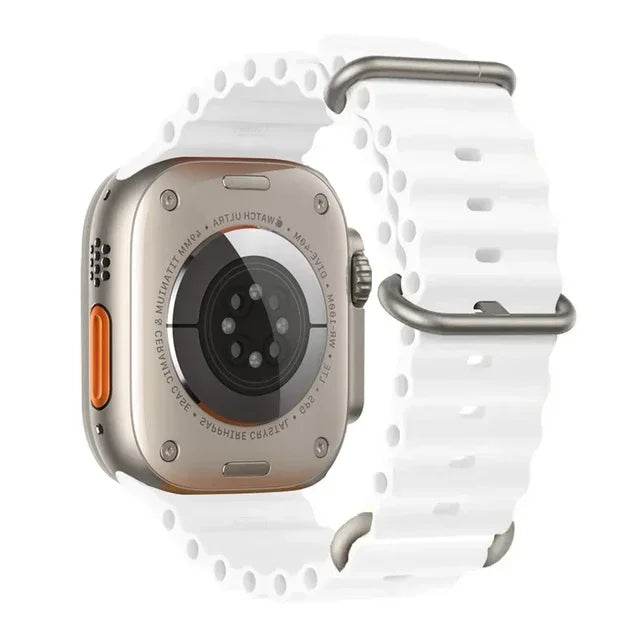 Pulseira oceano para apple watch ultra 2 band 49mm 10 9 8 7 45mm 41mm pulseira de silicone iwatch 6 5 4 3 se 44mm 40 42mm banda