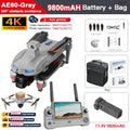 Novo drone gps profissional a60 com câmera 8k, gimbal de 3 eixos, 5g, wi-fi, sem escova, quadricóptero rc, controle de tela, airdrop, segurança