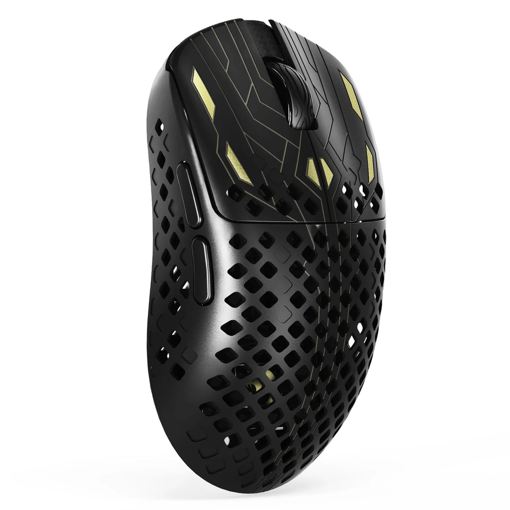 Mouse Gamer Sem Fio MAMBASNAKE M2 Ultra-Leve, Sensor PAW3395PRO 40000 DPI, Fibra de Carbono 41g, Tri-Modo