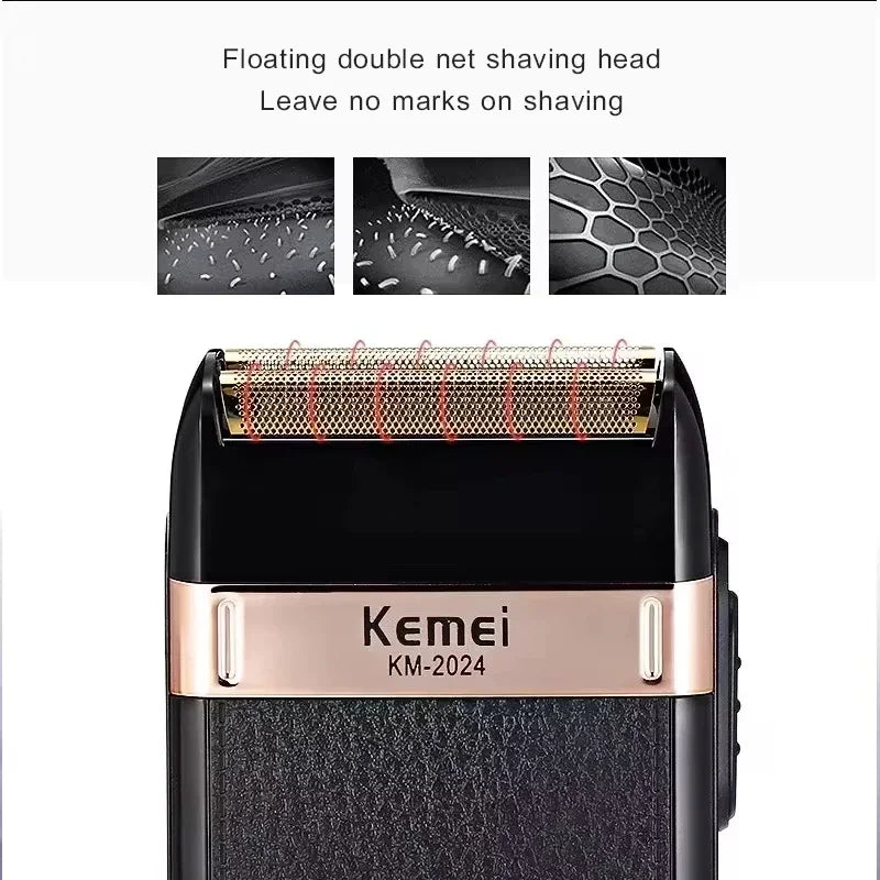 Kemei máquina de cortar cabelo Km-1071 Km-2299 Km-2024 ubs recarregável sem fio aparador de barba poderosa máquina de cortar cabelo elétrica para homem