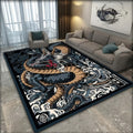 Tapete de Veludo Flanelado com Estampa de Dragão Chinês, Design Mítico, Carpete Decorativo para Sala de Estar e Decoração de Casa