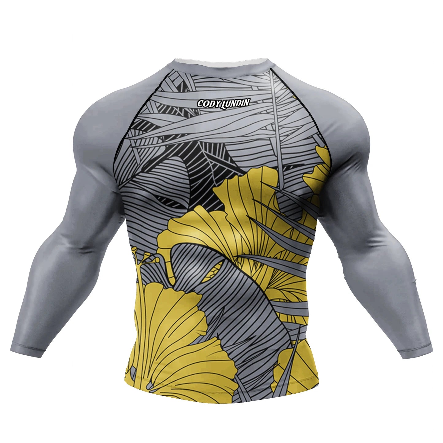 Cody Lundin Tattoo Camiseta de compressão de ginástica masculina sublimação manga longa Rashguard BJJ jiu jitsu camisa de boxe personalizada
