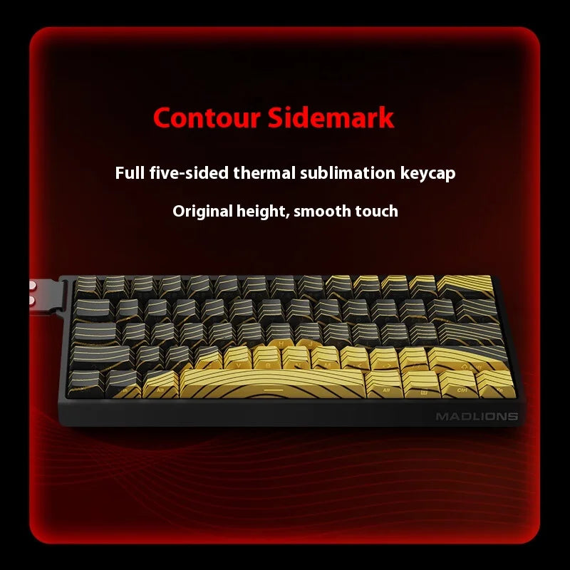 Teclado Mecânico Madcatz Mad60 Mad68 HE 8k com Switches Magnéticos, Teclados Gamer com Fio 60% 68%, Teclados Personalizados com Rapid Trigger