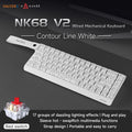 Teclado Mecânico AJAZZ NK68V2 com Fio, Modo Único, Portátil para Jogos, RGB, Hot-Swappable, Leve para PC