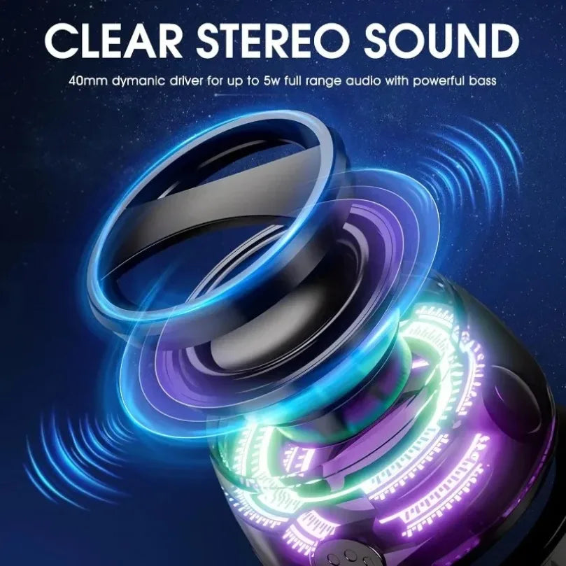 Vikefon portátil bluetooth alto-falante hidate g200 rgb iluminação alto-falante magnético bt5.3 mini caixa de som 7 horas reprodução suporte do telefone