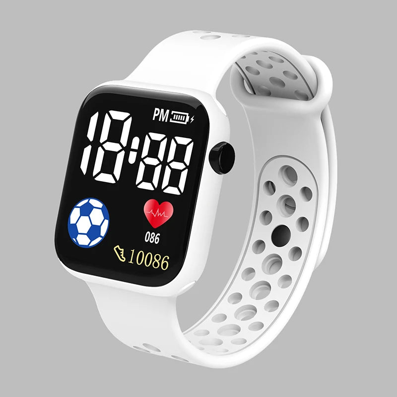 Relógio Digital LED 2026 para Crianças, Relógios Esportivos à Prova d'Água para Meninos, Relógio Digital de Silicone para Meninas, Relógio Eletrônico Casual Infantil