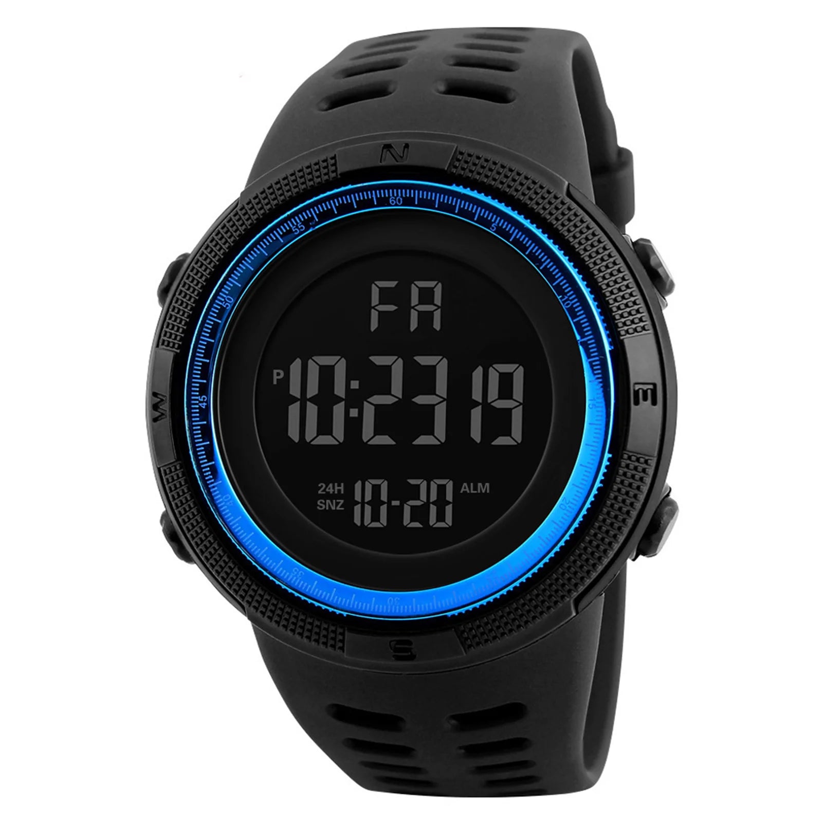 Relógio esportivo digital masculino, à prova d'água, casual, luminoso, cronômetro, alarme, relógio militar simples para corrida, escalada, pesca