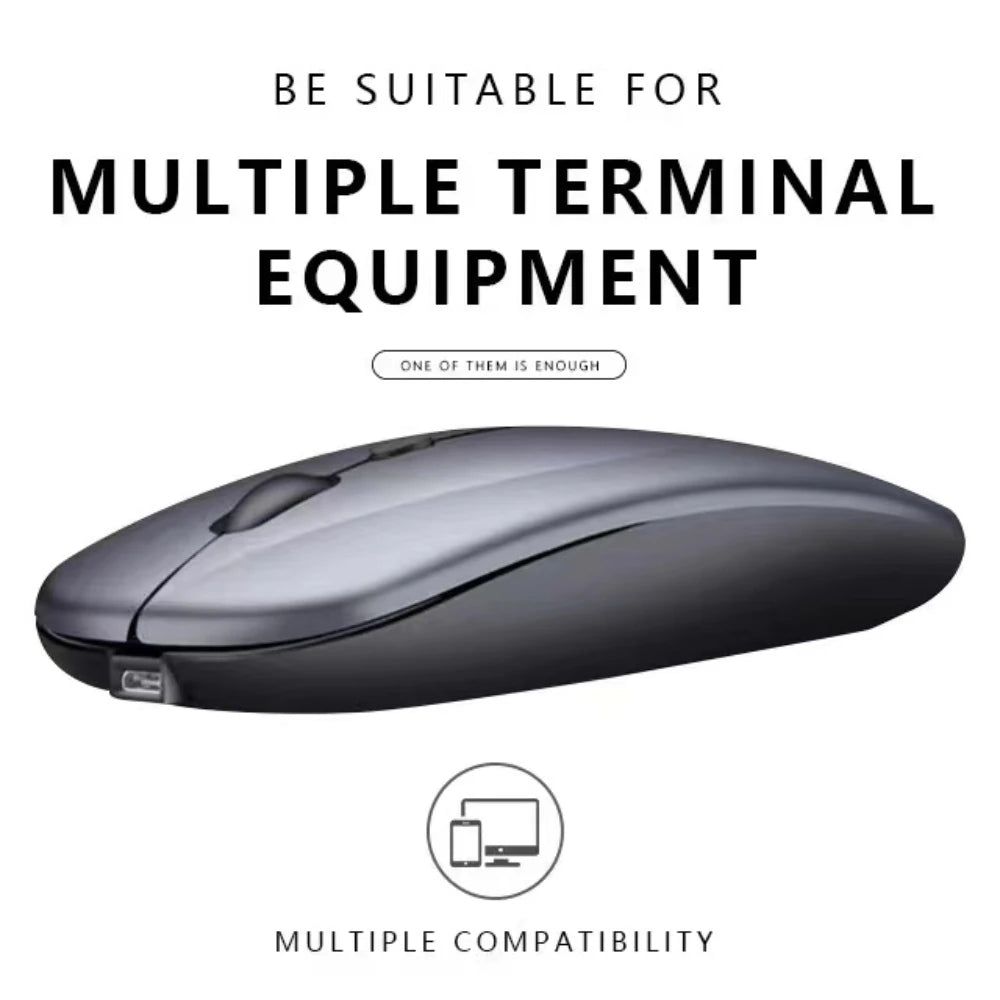 Mouse modo duplo bluetooth sem fio recarregável botão silencioso ajustável dpi usb 2.4g óptico adequado para laptops novo