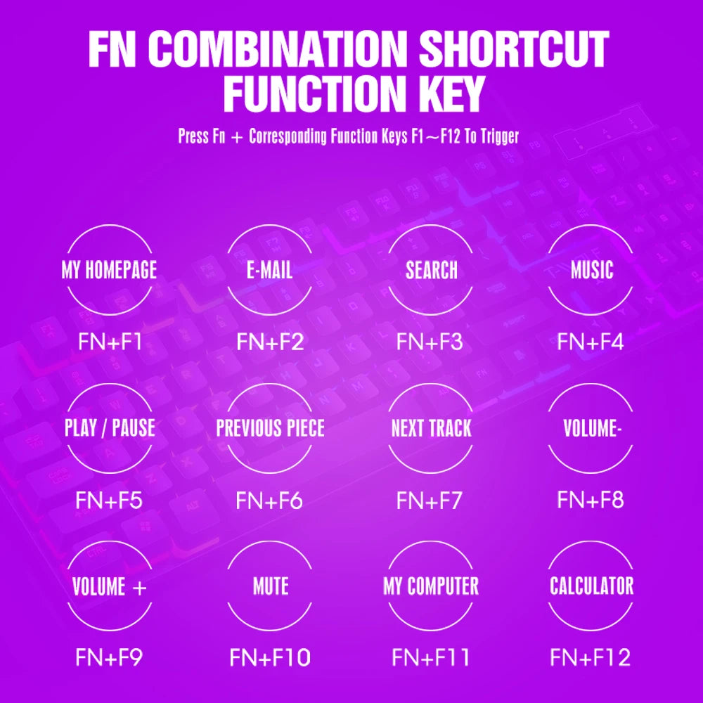 Teclado com Fio T20, Acessórios para Computador, Teclado Russo e Espanhol, USB, Retroiluminado RGB, Teclas Mecânicas, Padrão 104 Teclas