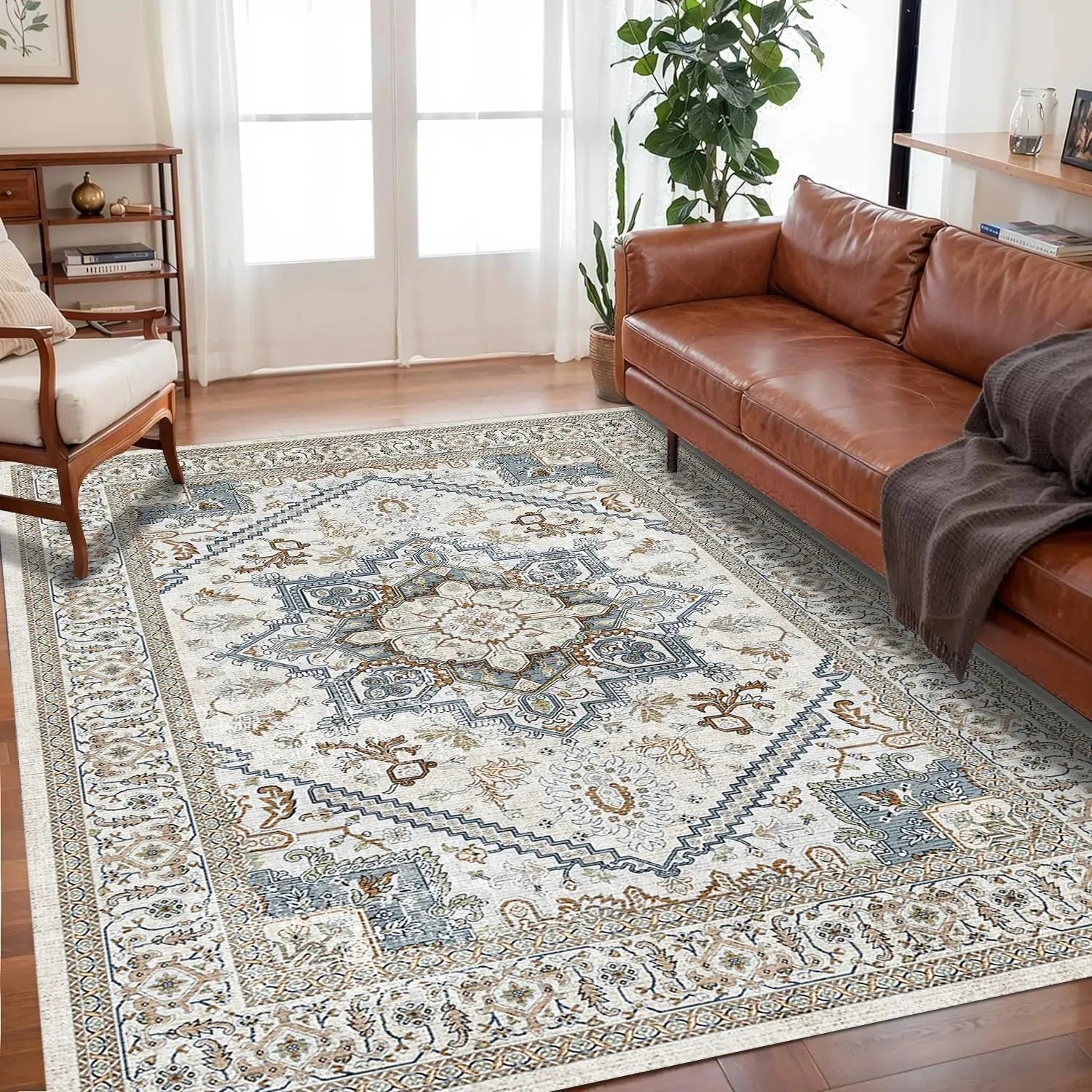 Vikama boêmio cristal veludo tapete antiderrapante para sala de estar, piso quarto tapetes tamanho grande, tapetes de sofá, estudo, decoração de casa