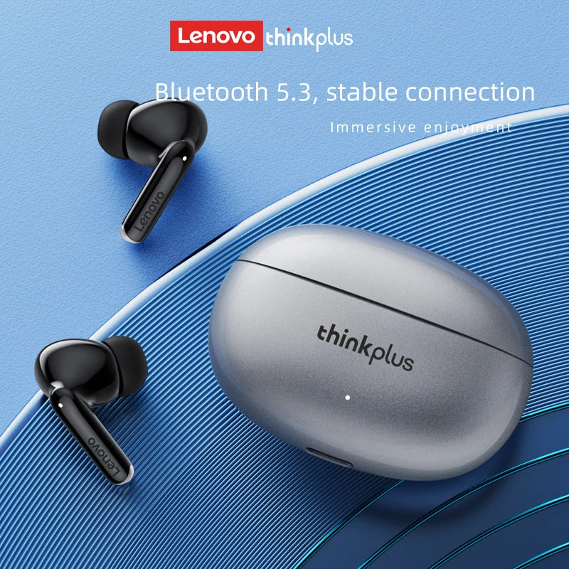 Lenovo Thinkplus XT88 Fones de ouvido intra-auriculares Bluetooth com microfones duplos, redução de ruído estéreo, fones de ouvido de toque HIFI de graves