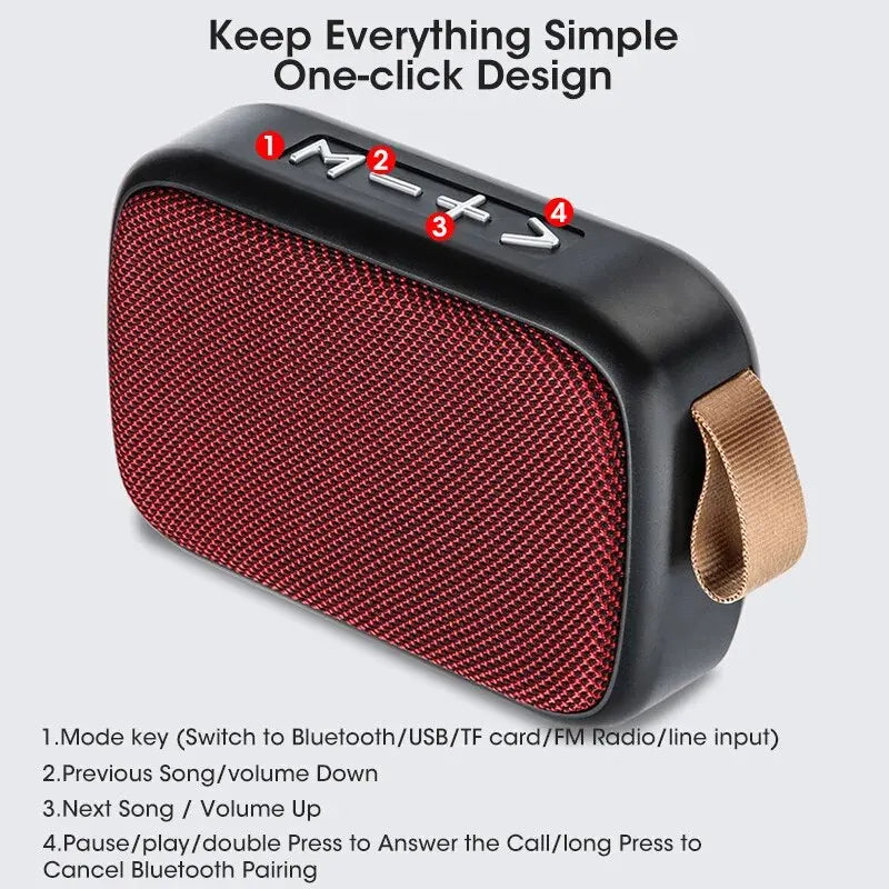 Novo Alto-falante sem fio ao ar livre portátil BLUETOOTH subwoofer mini alto-falante casa pano cartão alto-falante