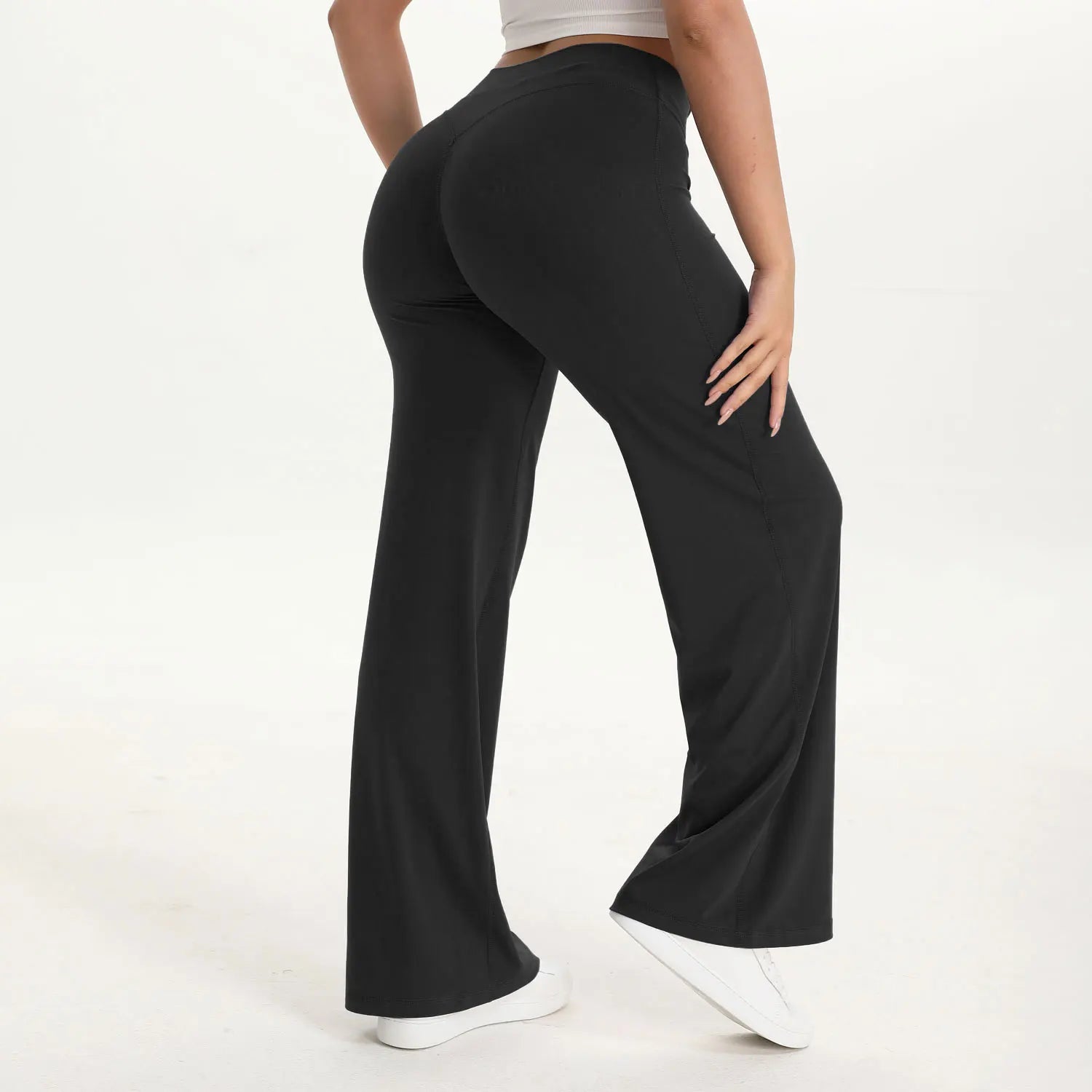 Calças de Yoga Femininas NCLAGEN SoftMotion com Cintura Média, Leggings para Academia, Sensação de Pele Nua, Calças para Pilates e Corrida