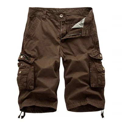 Calções de carga de algodão dos homens verão militar do exército tático homme shorts masculino casual streetwear multi-bolso carga shorts