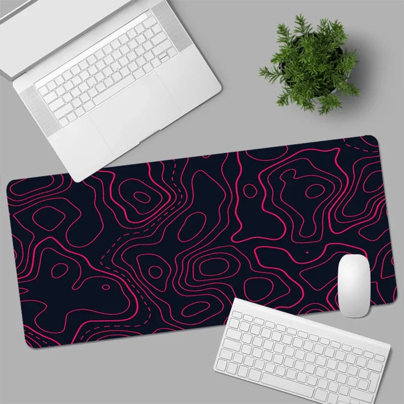 Preto e branco mouse pad grande acessórios de jogos de computador mousepads tapetes de mesa tapete antiderrapante portátil macio mouse pad mouse