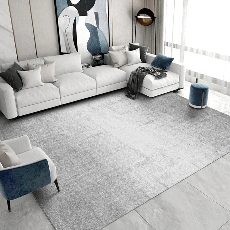 Moderno simples sala de estar decoração tapete grande área macia lounge tapete cinza nórdico para o quarto lavável anti-deslizamento tapete