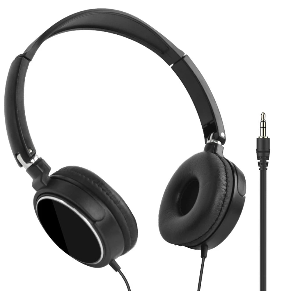Fone de ouvido articulavel 3.5mm com fio fones de ouvido dobrável HEADSET ajustável baixo estéreo moda música suprimentos para mp3 host todos os smartphones
