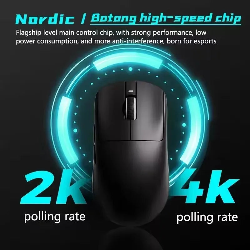 Mouse Sem Fio VXE Dragonfly R1 com Sensor PAW3395, Nordic 52840, Mouse para Jogos 2KHz FPS, Velocidade Inteligente e Baixa Latência para Jogos e Escritório