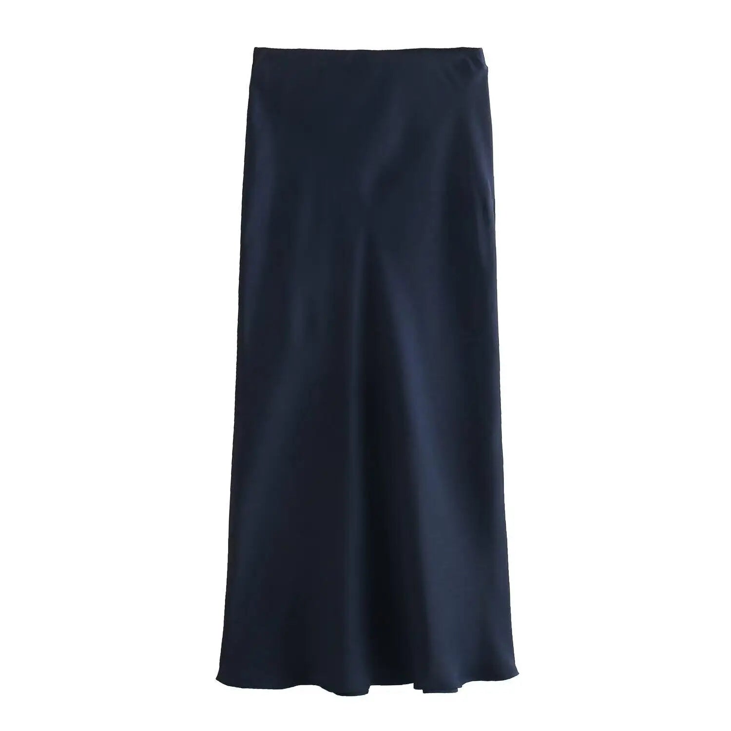 Willshela 2024 saia de cetim preto mulher cintura alta elegante saias longas para as mulheres moda verão midi saia escritório saias femininas