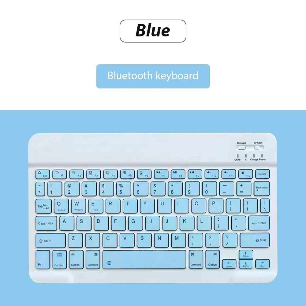 Teclado sem fio bluetooth universal, teclado e mouse para celular, mini teclado bluetooth, acessórios para teclado ipad