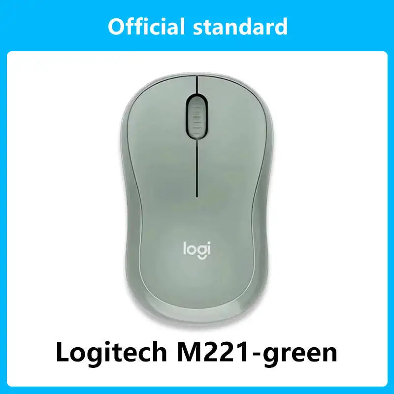 Logitech M221 Mouse sem fio com som leve, laptop, computador desktop, escritório, casa, pequeno, silencioso, portátil
