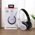 Fone de Ouvido Bluetooth Sem Fio P47 com Microfone, Headset Dobrável, Som HiFi com Graves, Fone de Ouvido Estéreo para Smartphones, TV e Jogos