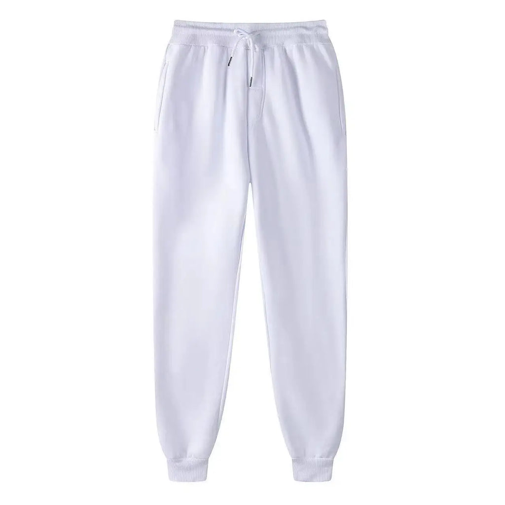 2026 novas calças esportivas casuais masculinas moda cor sólida calças soltas street wear outono/inverno lento correndo calças de fitness