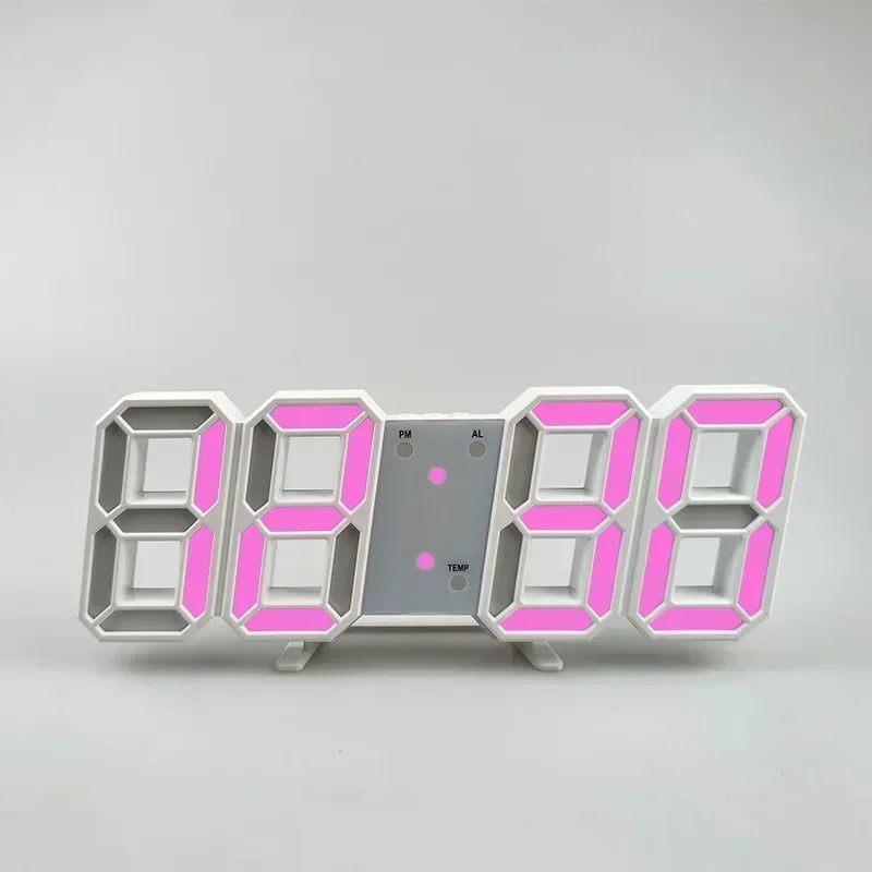 Relógio de mesa digital montado na parede relógio de mesa eletrônico decorativo com modo luminoso ajustável despertadores digitais mesa led