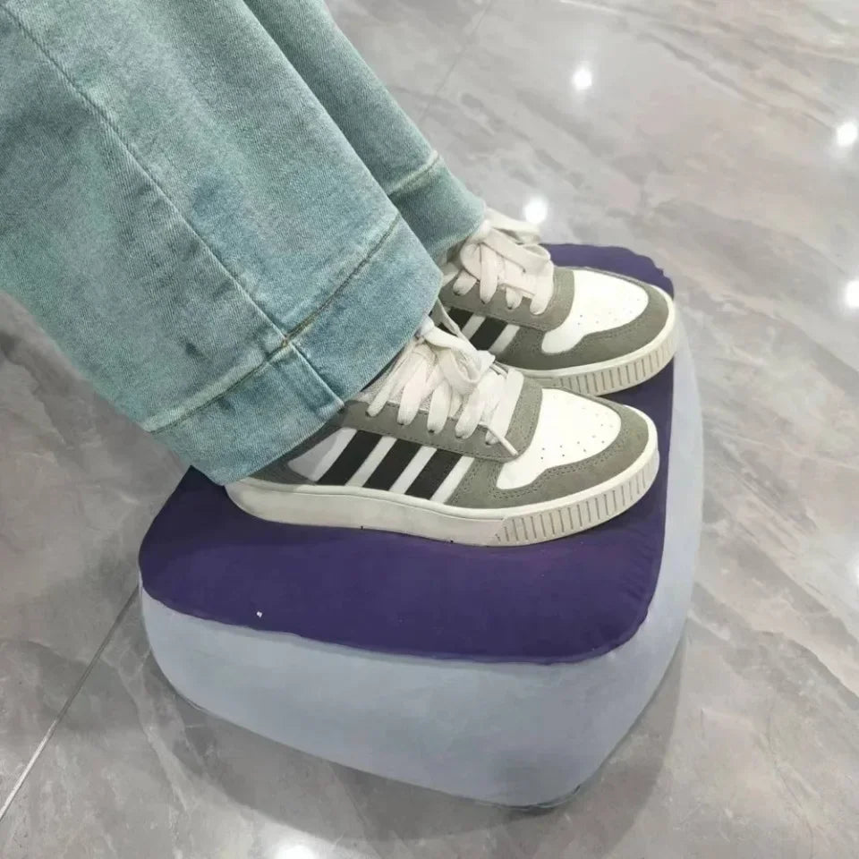 Almofada Inflável de PVC para Descanso dos Pés, Apoio para Pernas em Viagens, Escritório e Casa, Suporte para Relaxar os Pés embaixo da Mesa