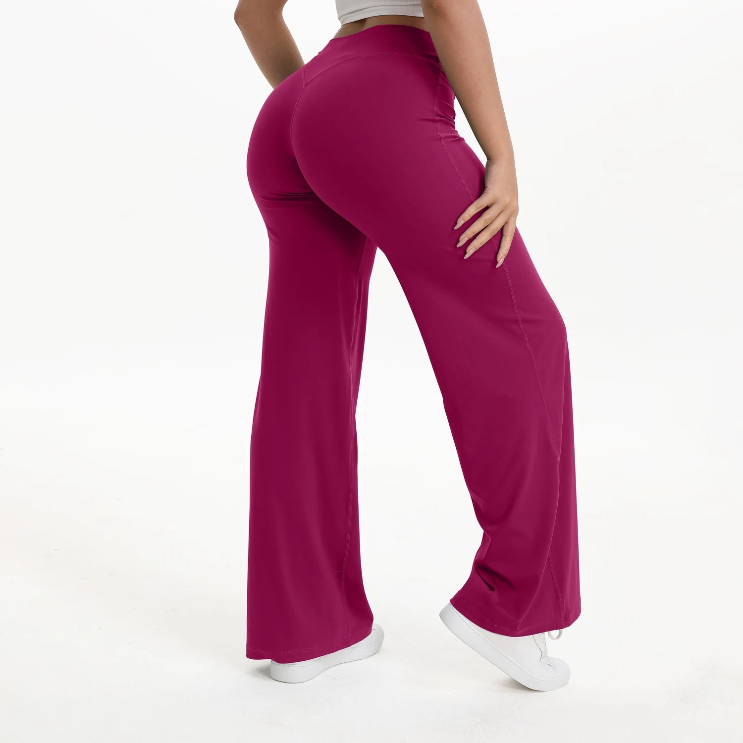 Calças de Yoga Femininas NCLAGEN SoftMotion com Cintura Média, Leggings para Academia, Sensação de Pele Nua, Calças para Pilates e Corrida