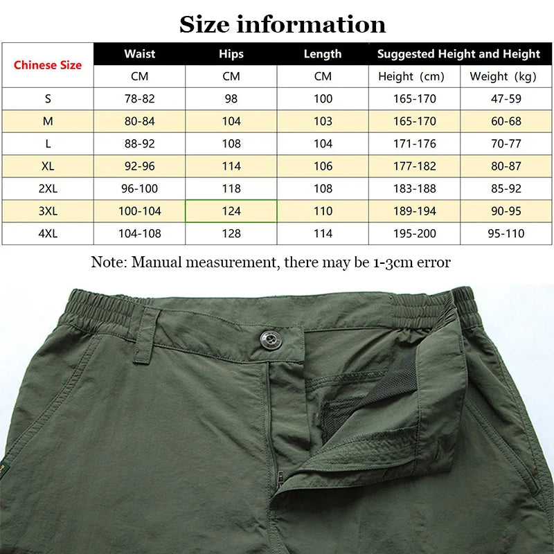2023 ao ar livre à prova dwaterproof água calças de carga tático dos homens respirável verão casual exército militar calças compridas masculino secagem rápida carga