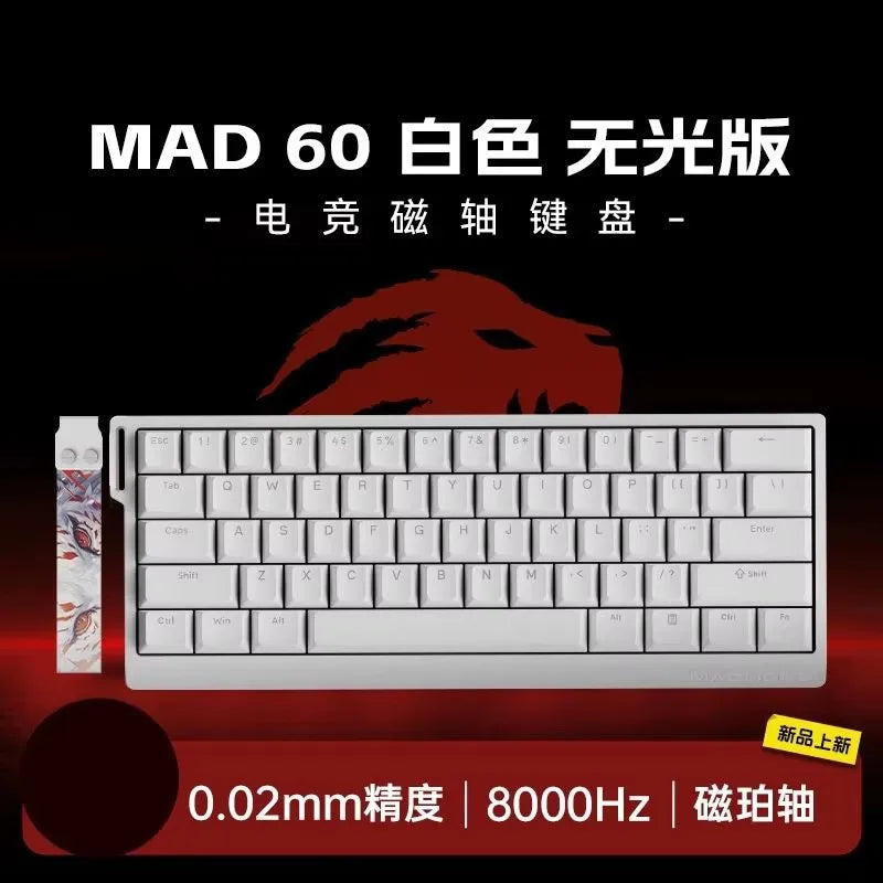 Teclado Mecânico Madcatz Mad60 Mad68 HE 8k com Switches Magnéticos, Teclados Gamer com Fio 60% 68%, Teclados Personalizados com Rapid Trigger