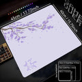 Mousepad Pequeno para Jogos 22x18 40x45 com Estampa de Flor de Cerejeira Japonesa, Tapete de Mesa Sakura para Computador, Almofada Antiderrapante para Teclado e Laptop