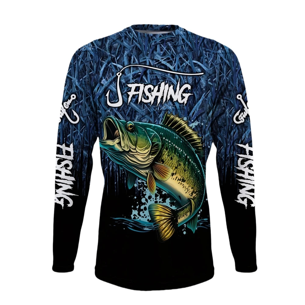 Camisas de pesca camisetas masculinas de manga longa roupas masculinas outono streetwear tripulação pescoço pullovers dos homens t camisa casual roupas masculinas