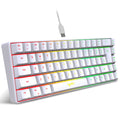 68 teclas teclado para jogos usb com fio portátil 20 rgb backlight espanhol coreano russo teclado para windows laptops computador