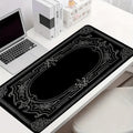 Motivo preto grande barroco ornamentado mouse pad mesa gadgets teclado 90x40cm tapete de mesa xxl playmat mouse pads desktops itens de escritório